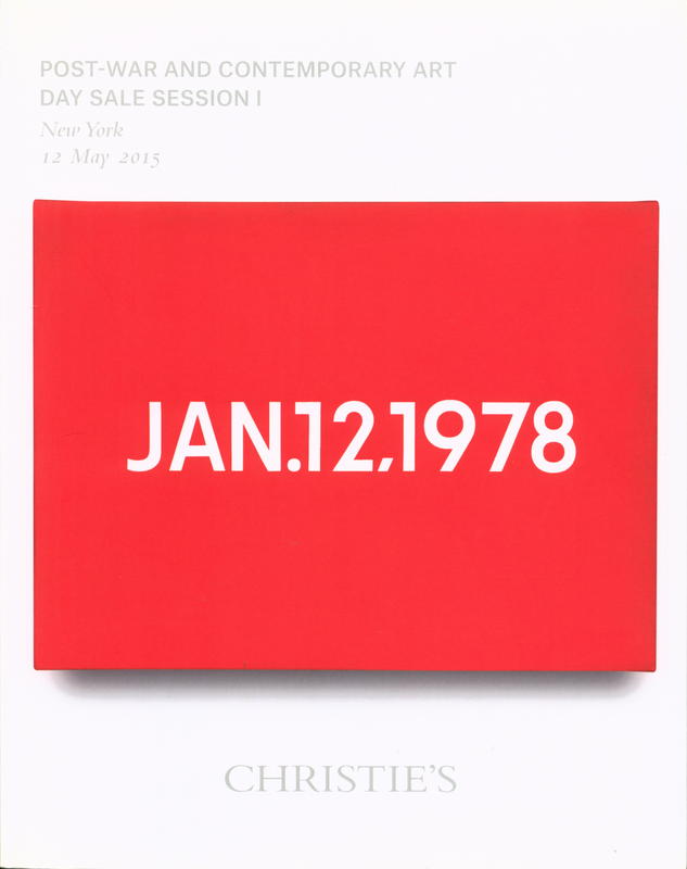 Post-war and contemporary art : day sale session I, Tuesday 12 May 2015 cover
