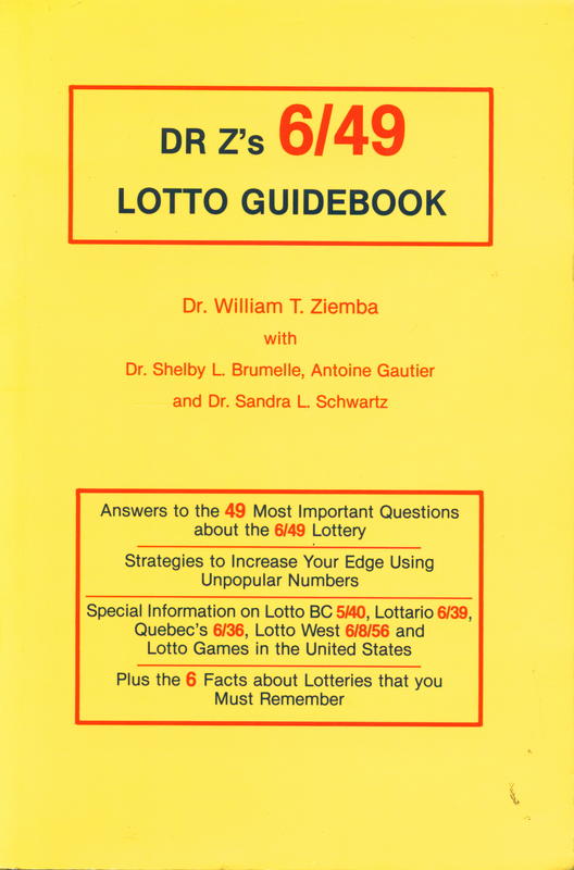 Dr Z's 6/49 lotto guidebook cover