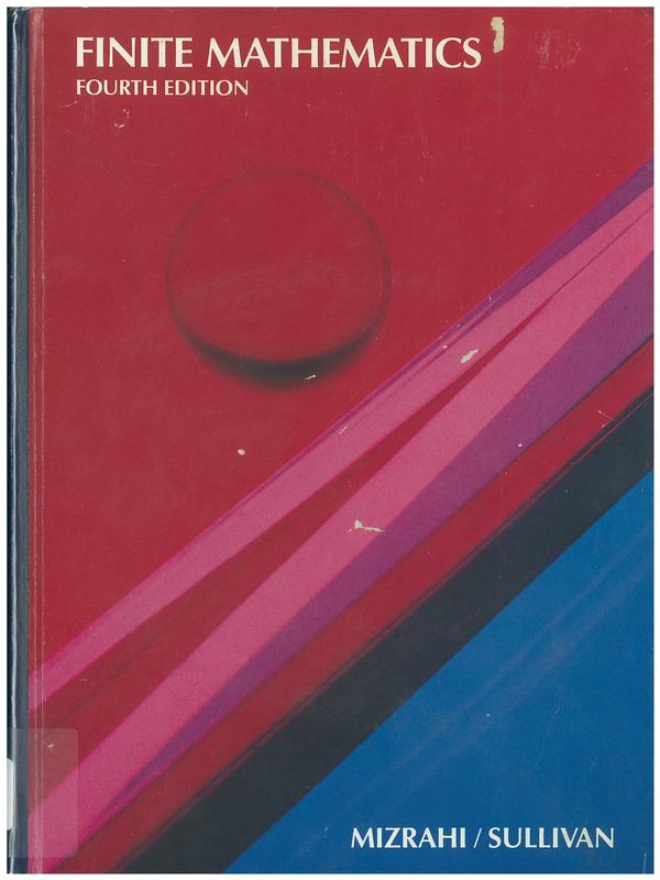 Finite mathematics with applications : for business and social sciences / Abe Mizrahi ; Michael Sullivan cover