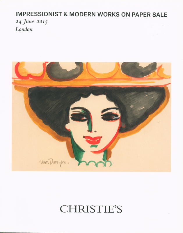 Impressionist & modern works on paper sale : Wednesday 24 June 2015 cover