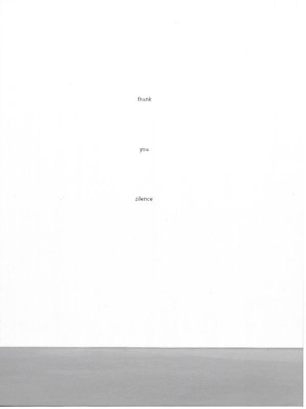 Thank you silence / [Ugo Rondinone] cover