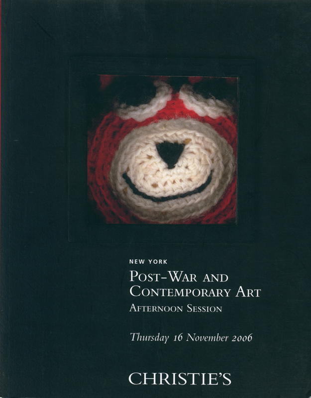 Post-war and contemporary art : afternoon session, Thursday 16 November 2006 / Christie's cover