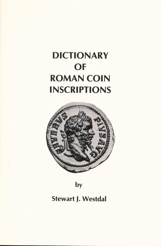 Dictionary of Roman coin inscriptions cover