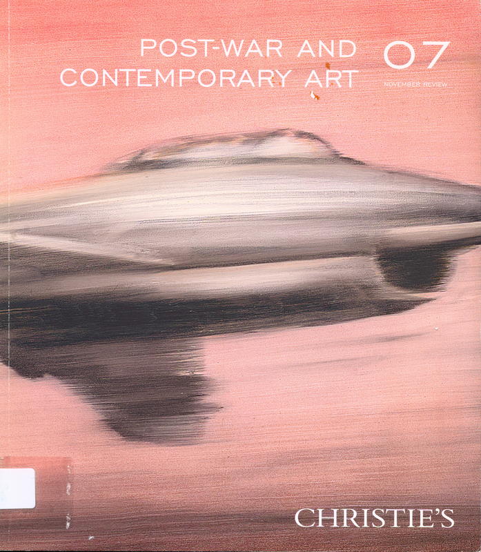 Post-war and contemporary art 07 : November review / Christie's cover