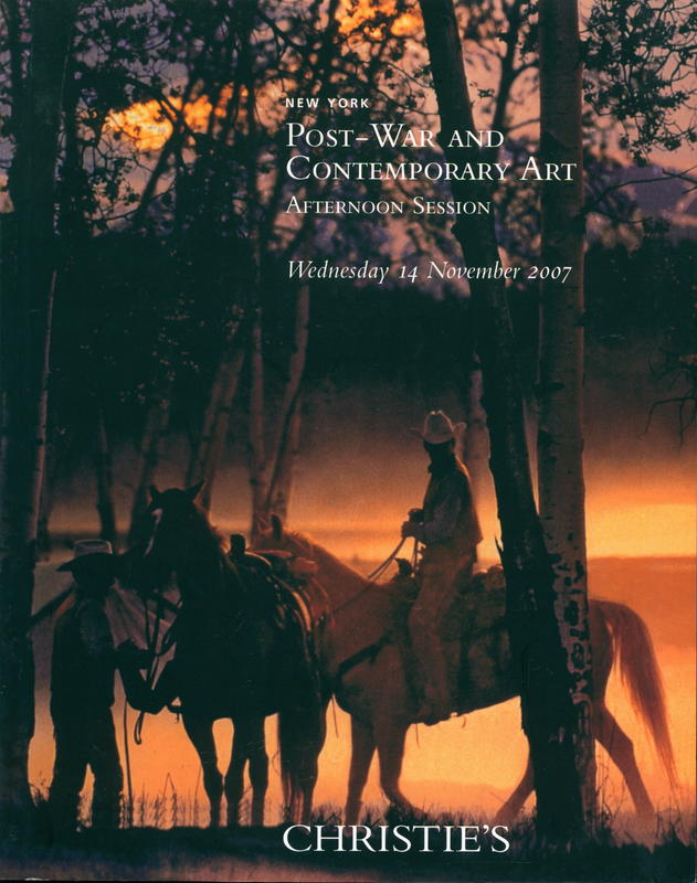 Post-war and contemporary art : afternoon session, Wednesday 14 November 2007 / Christie's cover