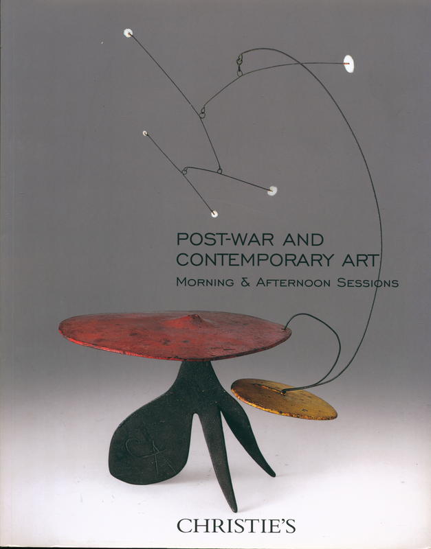 Post-war and contemporary art : morning & afternoon sessions, Wednesday 11 November 2009 / Christie's cover