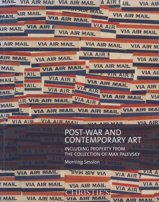 Post-war and contemporary art, including property from the collection of Max Palevsky : morning session, Thursday 11 November 2010 / Christie's cover