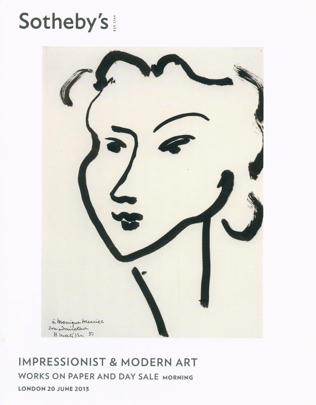 Impressionist & modern art works on paper and day sale morning, including The Analytical Eye: The Branco Weiss Collection : auction in London, Thursday 20 June 2013, 10.00 am / Sotheby's cover
