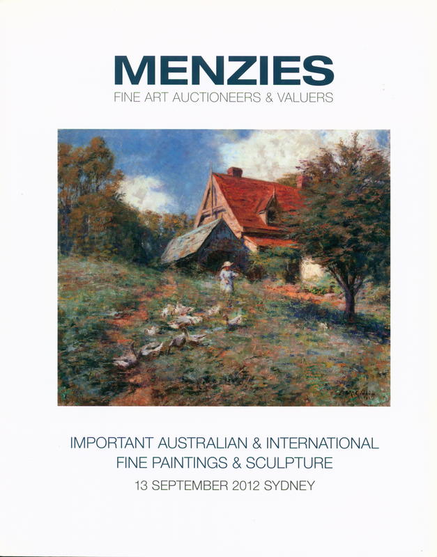 Important Australian & international fine paintings & sculpture : lots 1-102, [Thursday, 13 September 2012, 6.30pm] cover