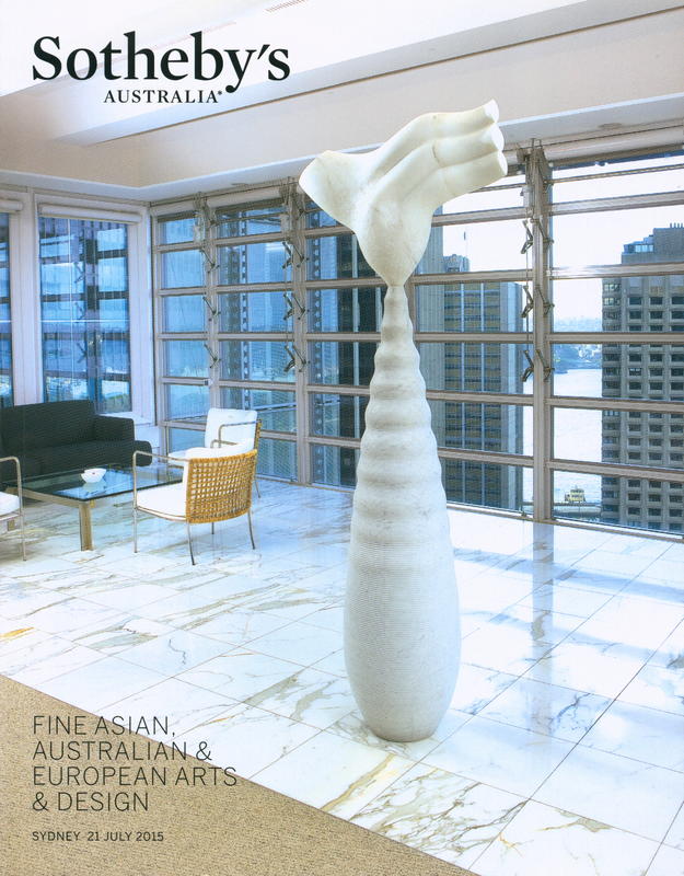 Fine Asian, Australian & European arts & design, including property from the Minter Ellison Collection, Sydney : auction in Sydney, 21 July 2015 / Sotheby's Australia cover