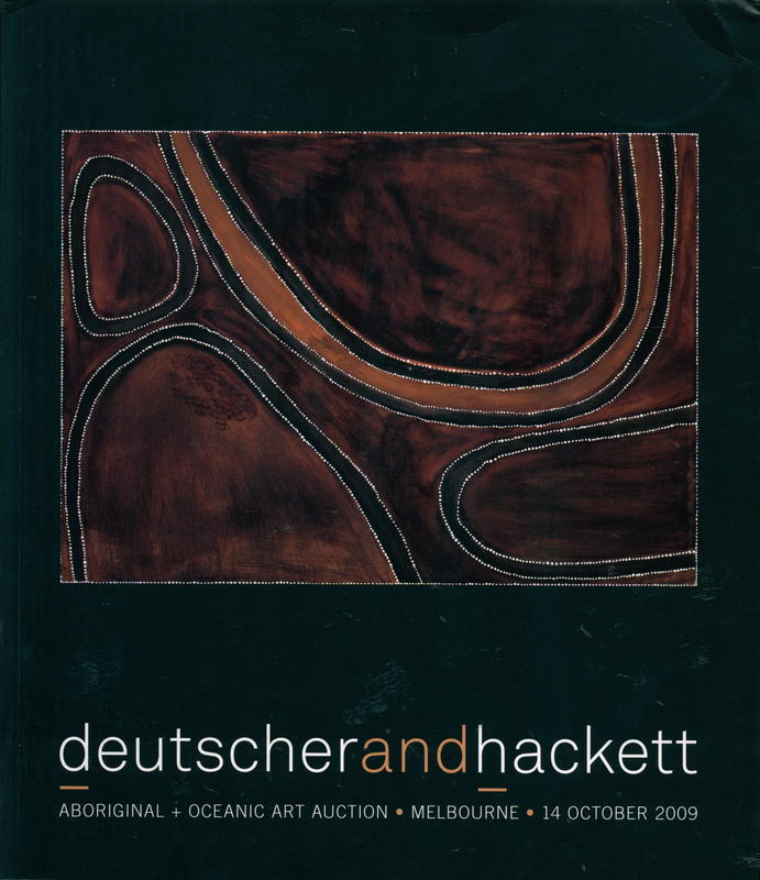 Aboriginal   Oceanic art auction, Melbourne, 14 October 2009 : lots 1-277, important Aboriginal art and selected Oceanic artefacts / Deutscher and Hackett cover