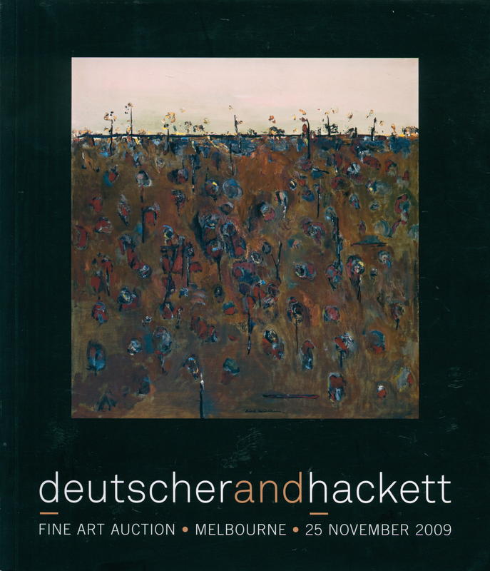 Important Australian and international works of art : fine art auction, Melbourne, 25 November 2009 / Deutscher and Hackett cover