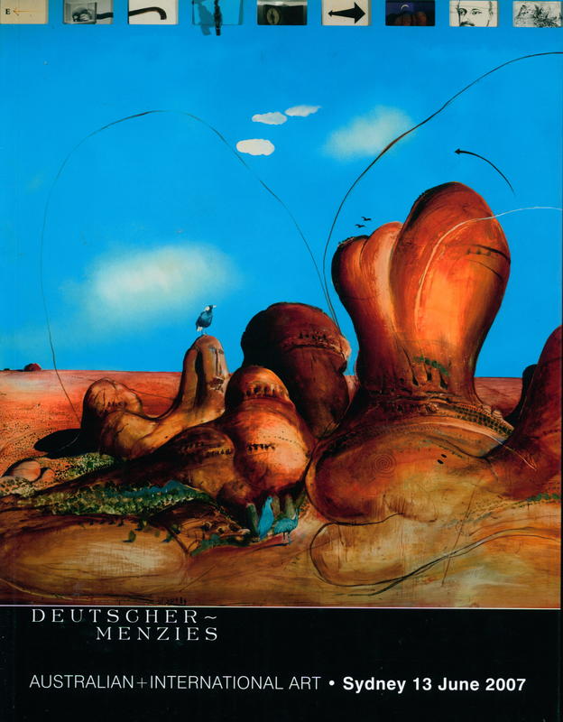 Australian   international fine art : auction, Wednesday 13 June [2007] Kensington, NSW / Deutscher-Menzies cover