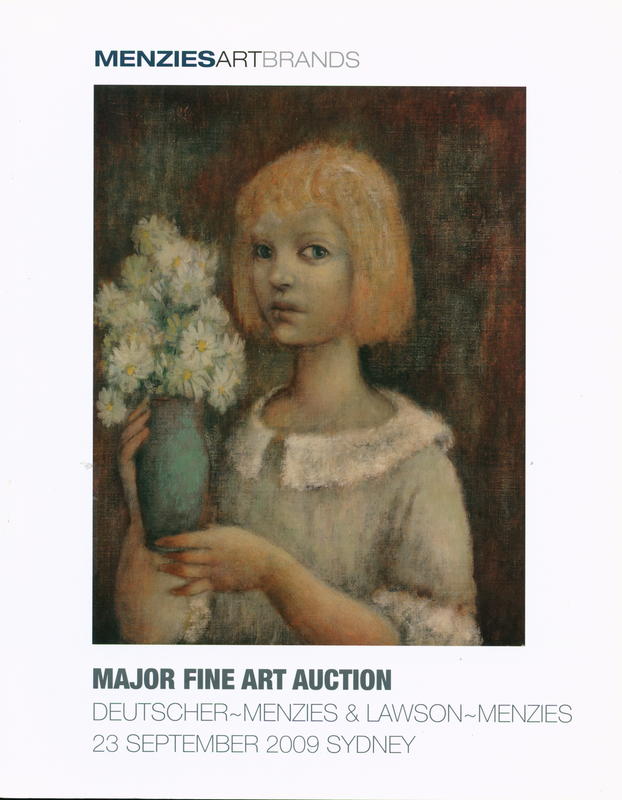 Major fine art auction, 23 September 2009 Sydney : Australian & international art; Colonial to contemporary including important Aboriginal art / Deutscher-Menzies, Lawson-Menzies cover