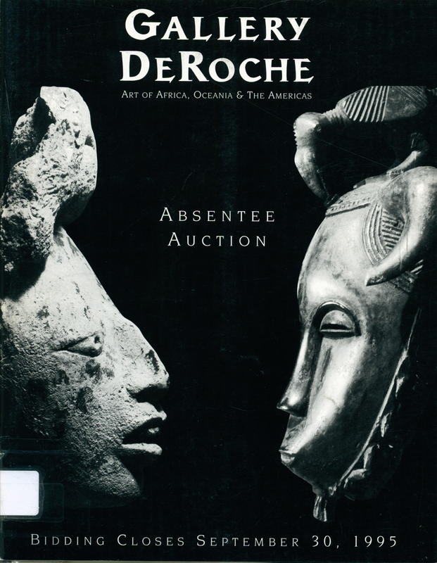 Gallery DeRoche : art of Africa, Oceania and the Americas, absentee auction, bidding closes September 30, 1995 cover