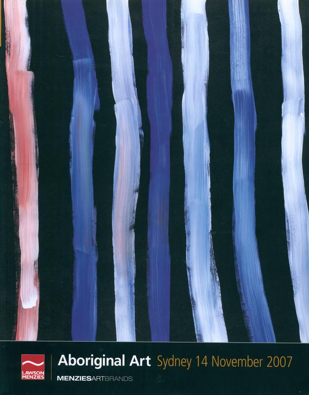 Aboriginal art : Sydney 14 November 2007 / Lawson-Menzies cover