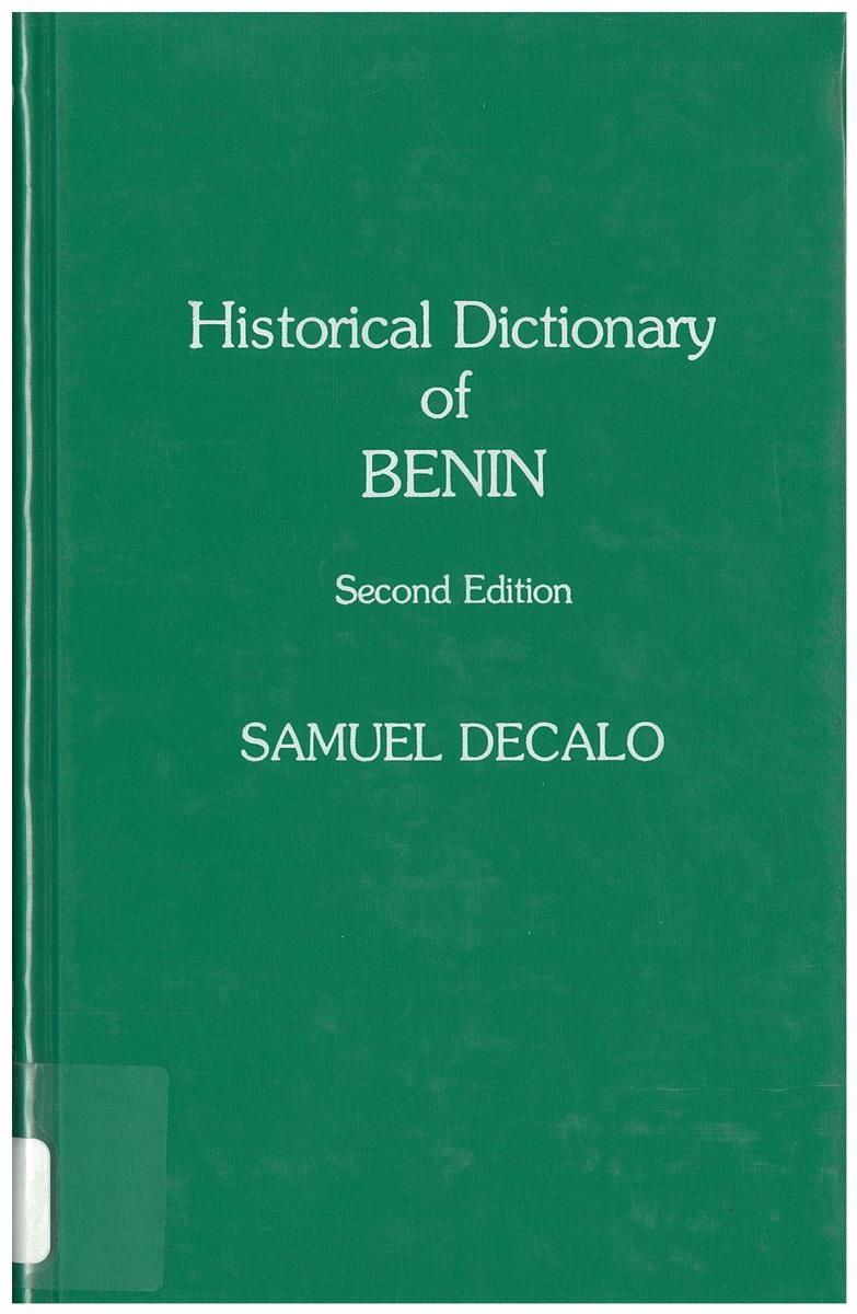 Historical dictionary of Benin / Samuel Decalo cover