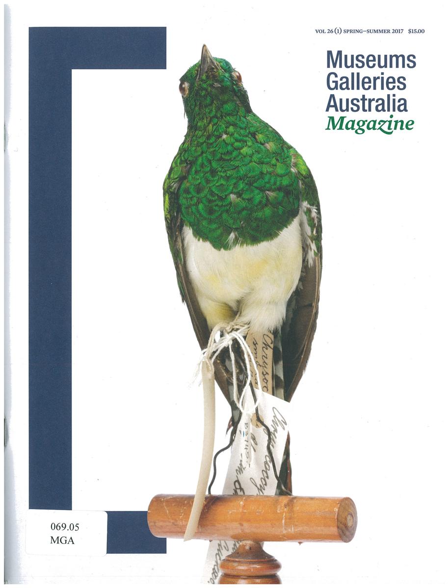 Museums galleries Australia magazine cover
