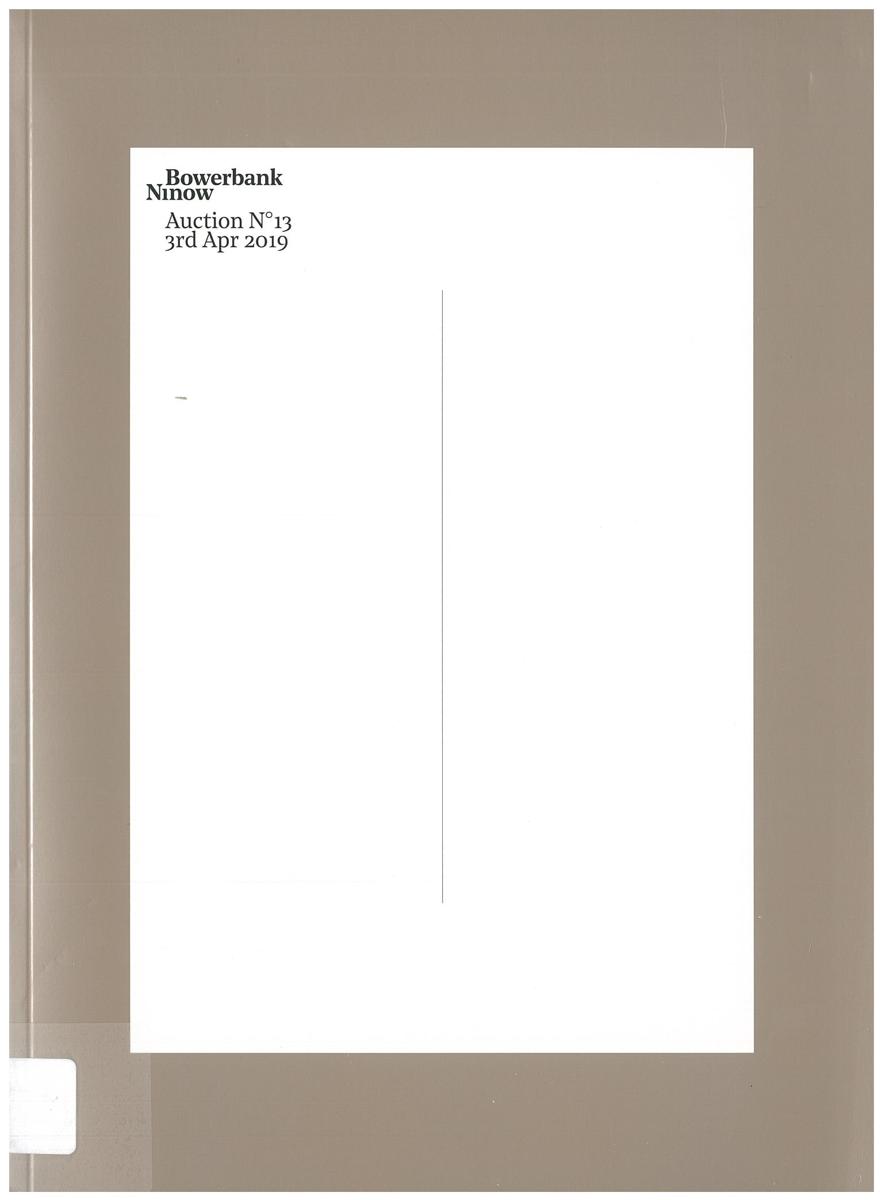 Bowerbank Ninow : auction no. 13, 3rd April 2019 / Bowerbank Ninow cover