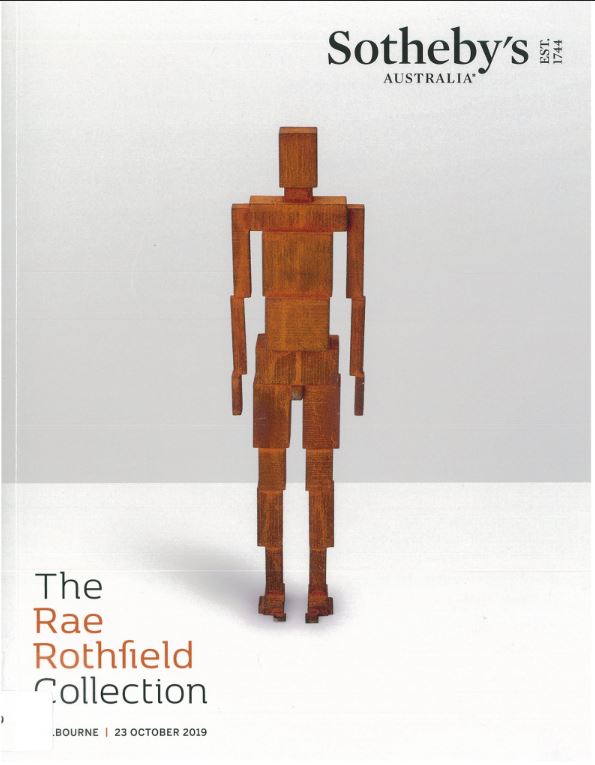 The Rae Rothfield collection : auction in Melbourne, 23 October 2109 / Sotheby's Australia cover