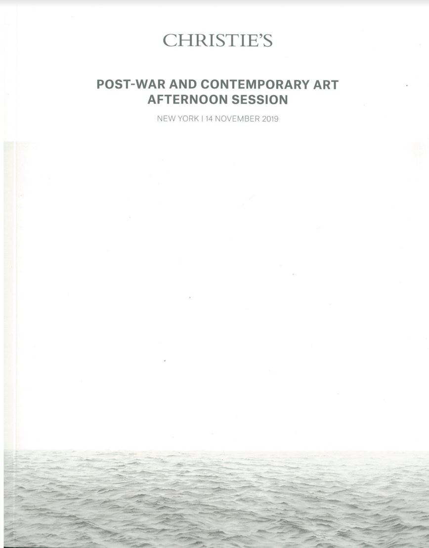 Post-war and contemporary art : afternoon session, Thursday 14 November 2019 / Christie's cover