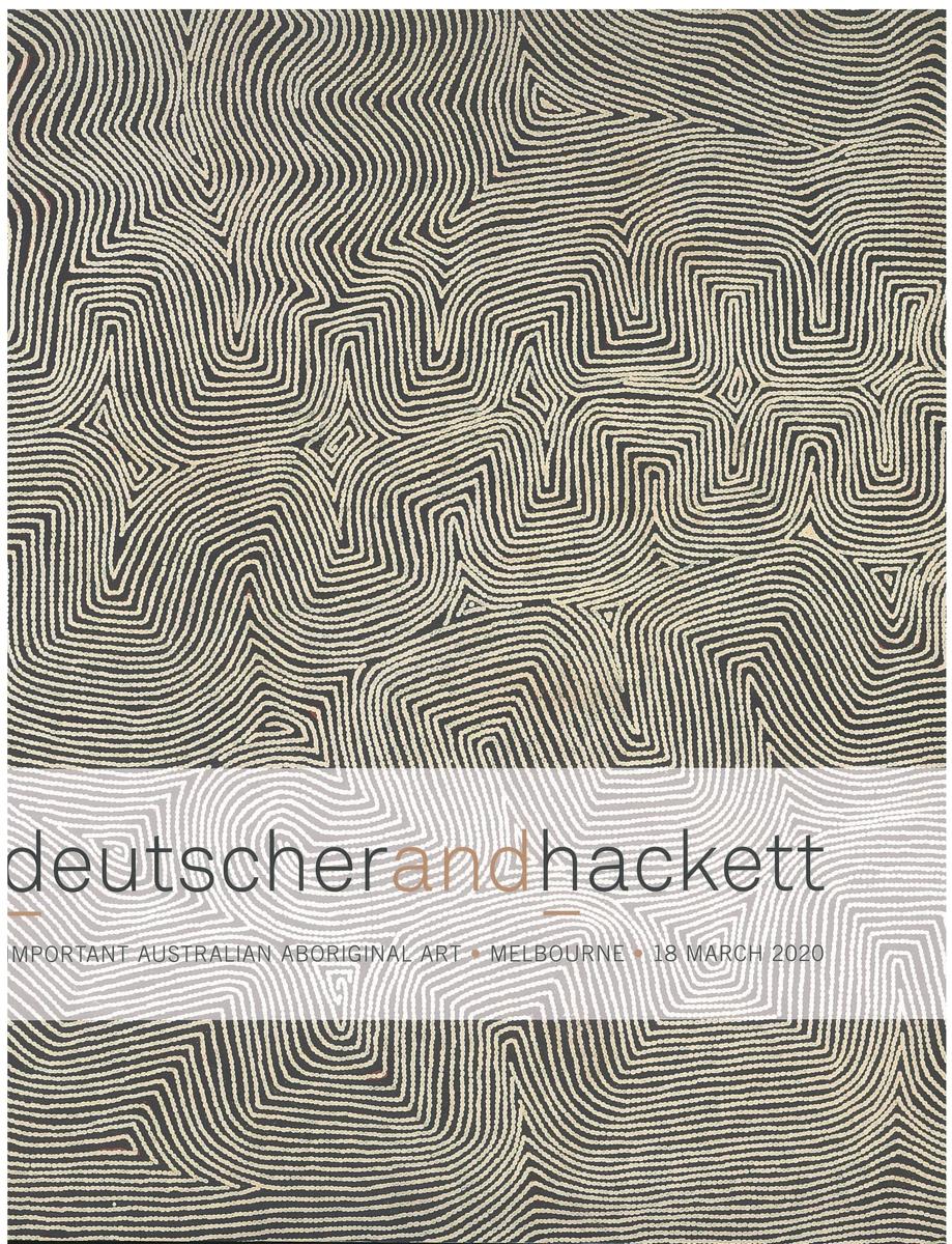 Important Australian Aboriginal art auction : Melbourne, 18 March 2020 / Deutscher and Hackett cover