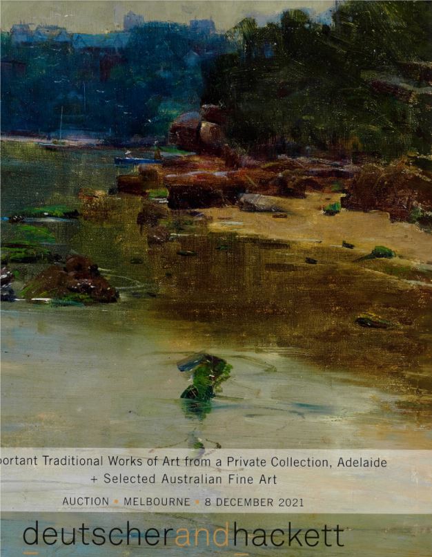 Two important private collections : modern/traditional : important traditional works of art from a private collection, Adelaide + selected Australian fine art : lots 9-43 / Deutscher and Hackett cover