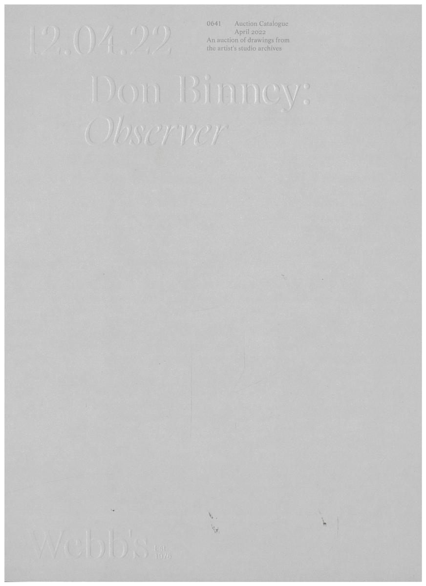12.04.22 Don Binney : Observer / Webb's cover