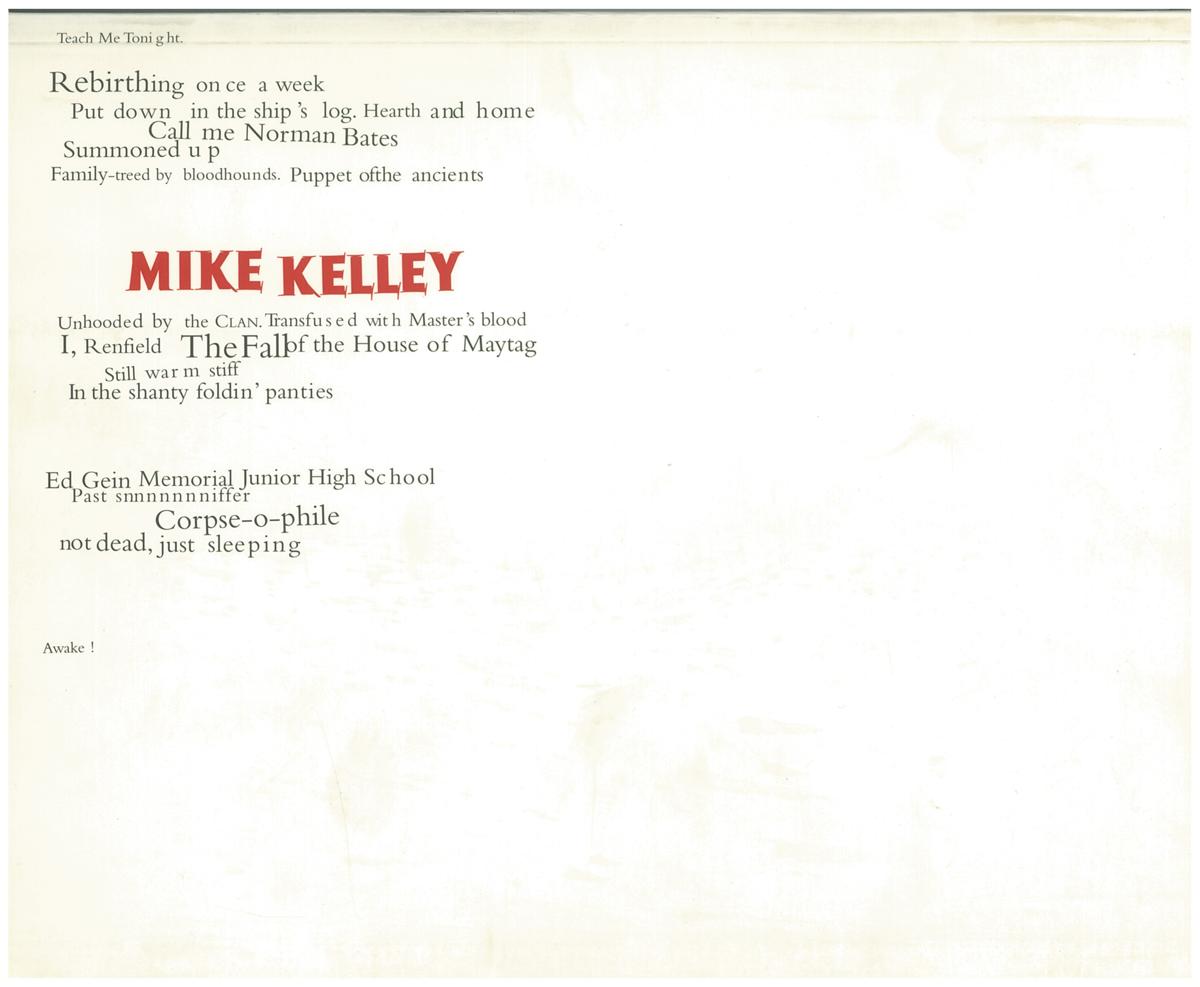 Mike Kelley 1985-1996 : an exhibition organized and produced by Museu d'Art Contemporani de Barcelona cover