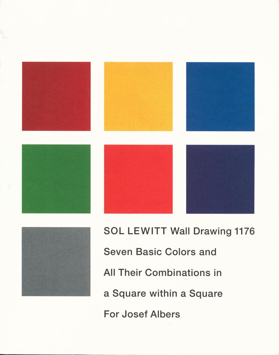 SOL LEWITT : wall drawing 1176 : seven basic colors and all their combinations in a square within a square for Josef Albers cover