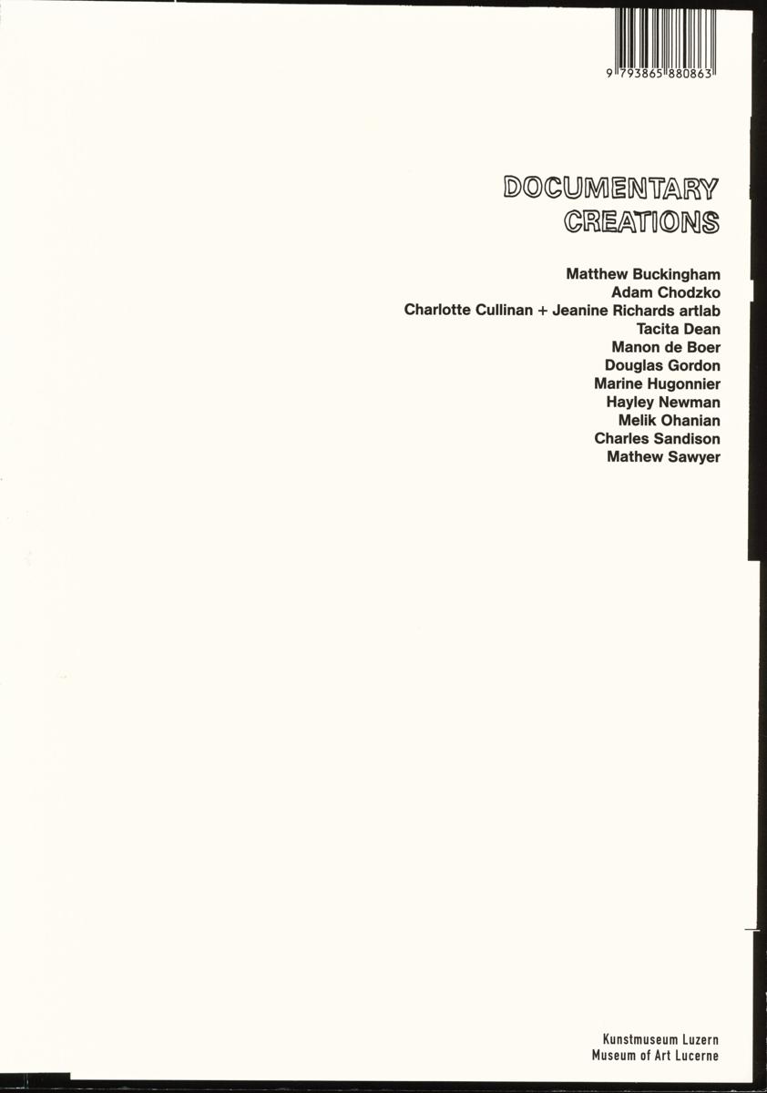Documentary creations cover