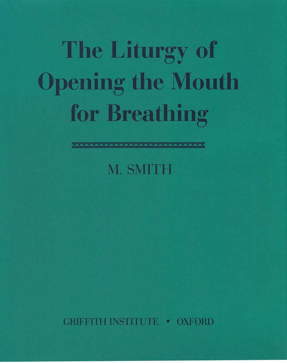 The liturgy of opening the mouth for breathing cover