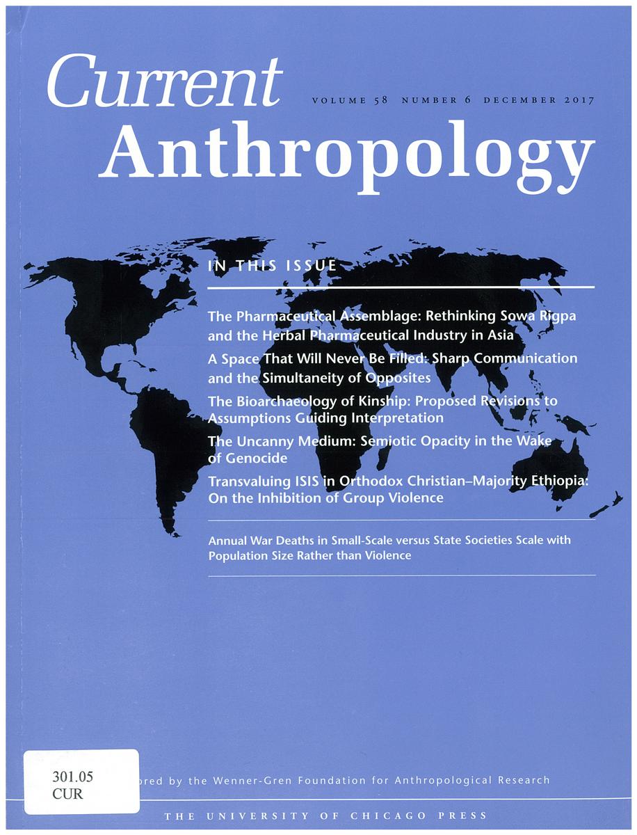 Current anthropology cover