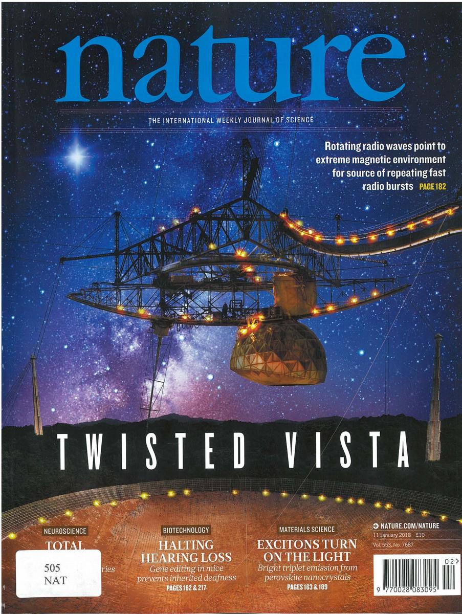 Nature : the international weekly journal of science cover