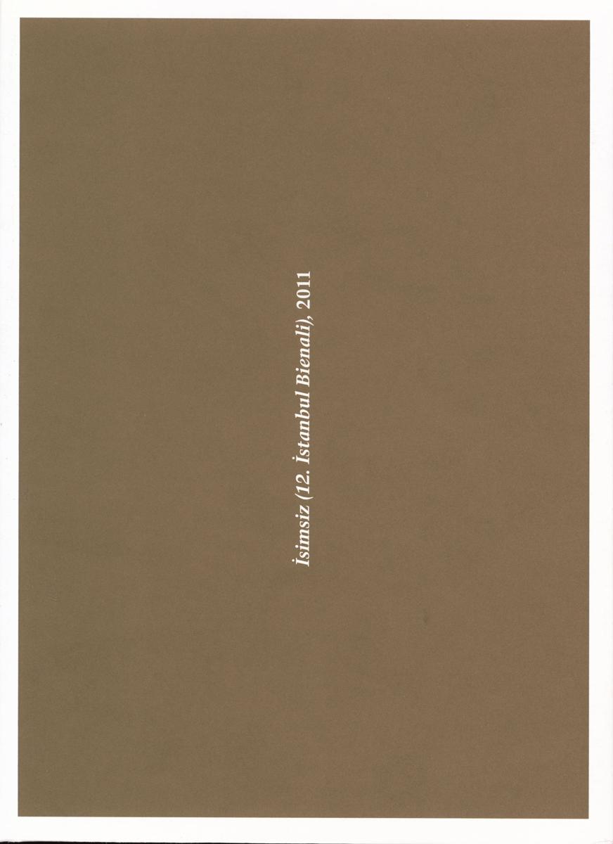 Untitled (12th Istanbul Biennial), 2011 : the catalogue cover