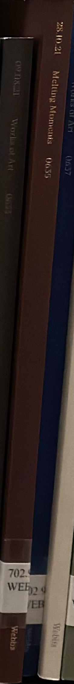 28.10.21 Melting moments : A private collection of contemporary art [28 October 2021] / Webb's spine