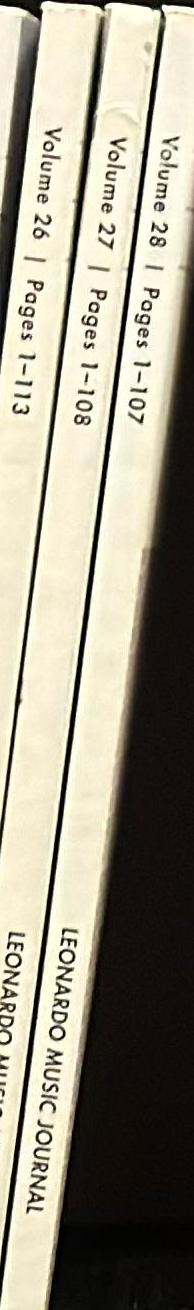 Leonardo music journal spine