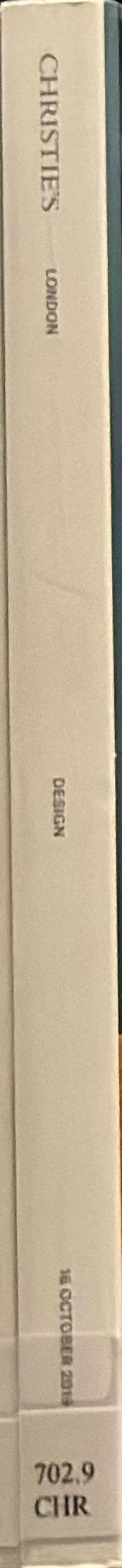 Design : auction, Wednesday 16 October 2019 / Christie's spine