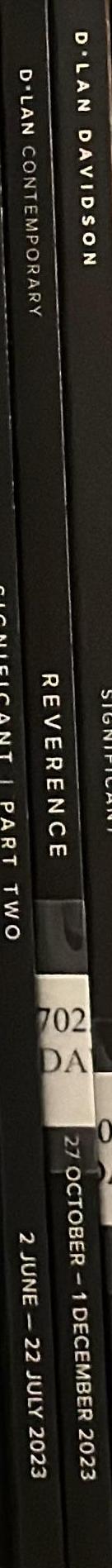 Reverence : 27 October - 1 December 2023 / D'Lan Contemporary spine