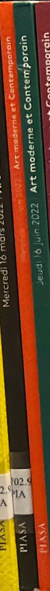 Art moderne et contemporain : Mercredi 1er juin 2022 / PIASA spine