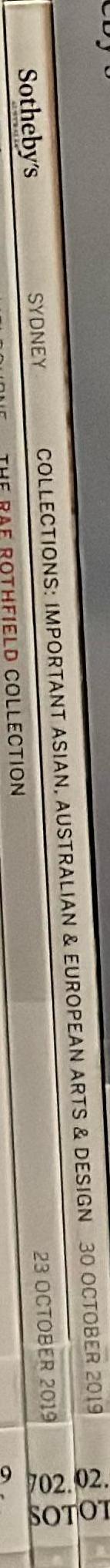 Collections : important Asian, Australia and European arts & design, including property from the estate of the late Colleen McCulloch AO : auction in Sydney, 30 October 2019 / Sotheby's Australia spine