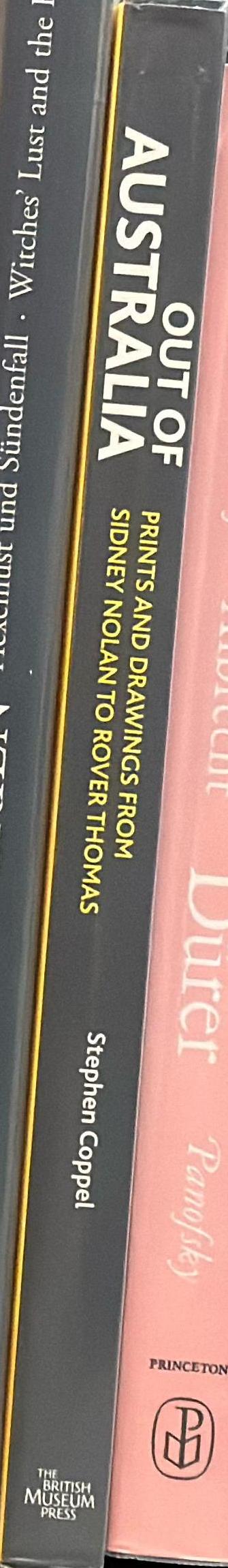 Out of Australia : prints and drawings from Sidney Nolan to Rover Thomas / Stephen Coppel with a contribution by Wally Caruana on Aboriginal Prints spine