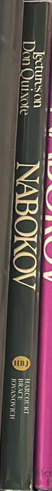 Lectures on Don Quixote / edited by Fredson Bowers ; foreword by Guy Davernport spine