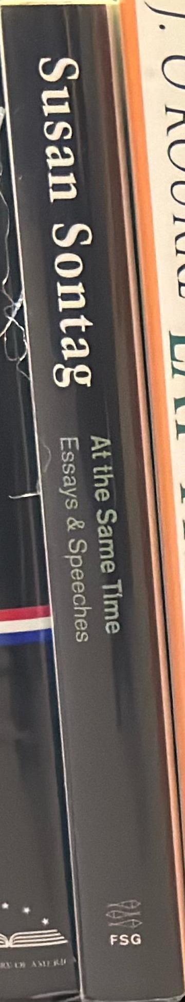 At the same time : essays and speeches / Susan Sontag ; edited by Paolo Dilonardo and Anne Jump ; foreword by David Rieff spine