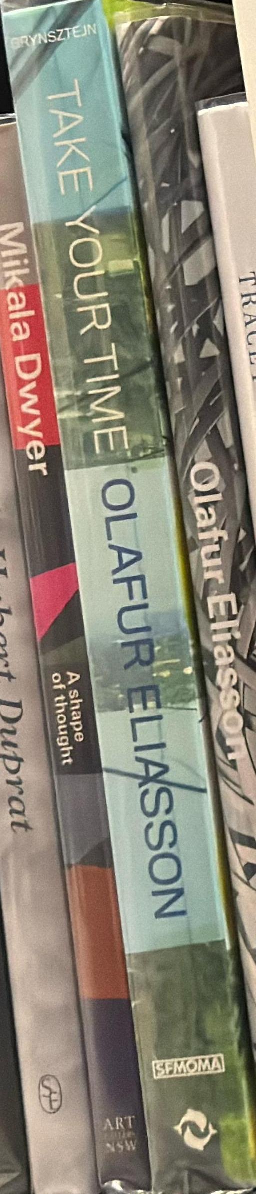 Olafur Eliasson : take your time  / edited by Madeleine Grynsztejn ; contributions by Mieke Bal, Klaus Biesenbach & Roxana Marcoci, Daniel Birnbaum, Olafur Eliasson & Robert Irwin, Pamela M. Lee and Henry Urbach spine