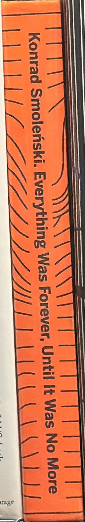 Konrad Smolenski : everything was forever, until it was no more / edited by Daniel Muzyczuk and Agnieszka Pindera spine