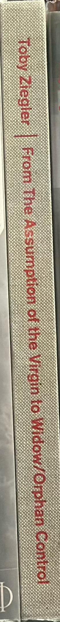 Toby Ziegler: from the assumption of the virgin to widow/orphan control spine