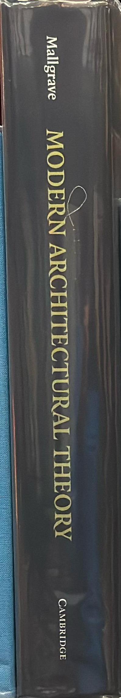 Modern architectural theory : a historical survey 1673-1968 spine