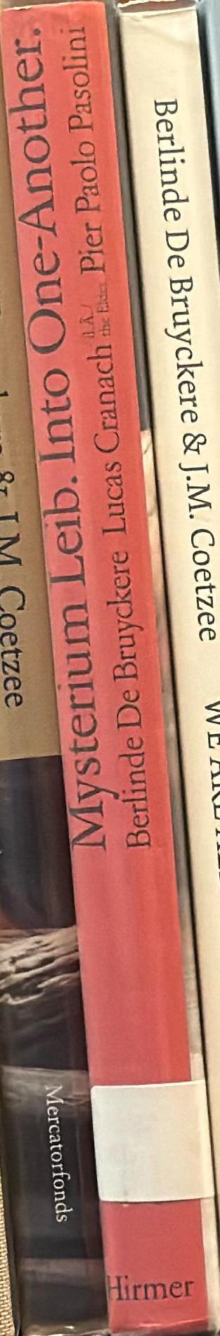 Mysterium leib : Berlinde De Bruyckere im dialog mit Cranach und Pasolini = Into one-another : Berlinde De Bruyckere in dialogue with Cranach and Pasolini / edited by Cornelia Wieg spine