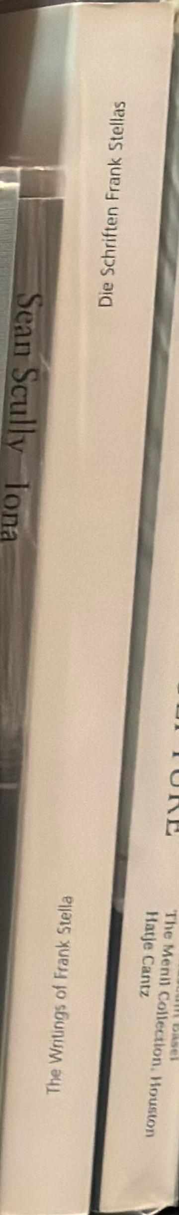 The writings of Frank Stella = Die Schriften Frank Stella spine